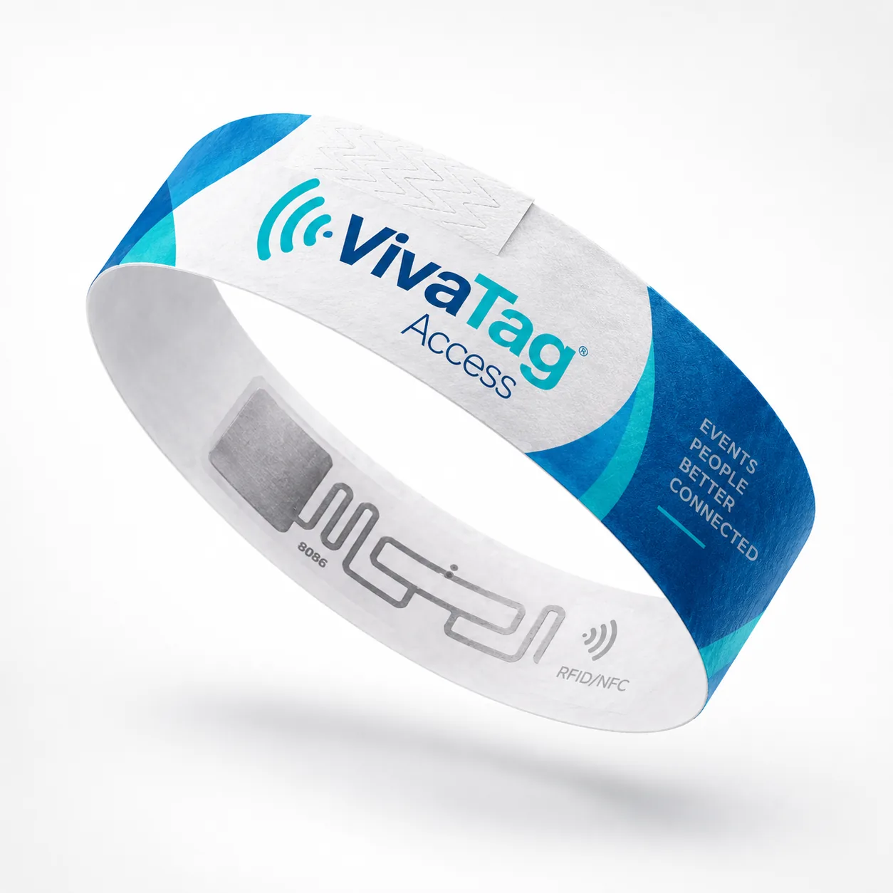 Foto 1 de 3 — Pulseira Tyvek Ajustável RFID/NFC Vixcard — Vixcard