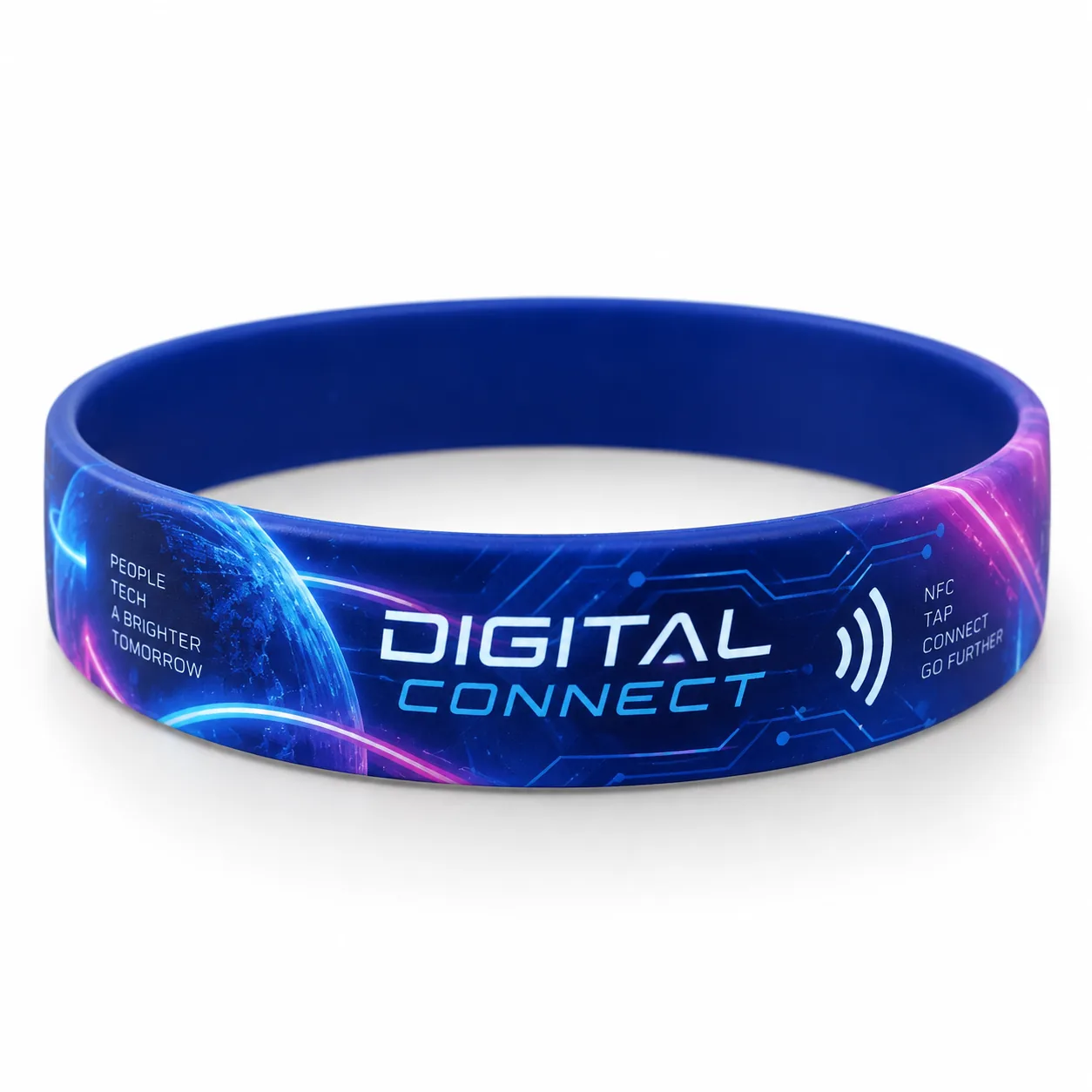 Foto 1 de 6 — Pulseira de Silicone com Impressão Digital Colorida Vixcard — Vixcard