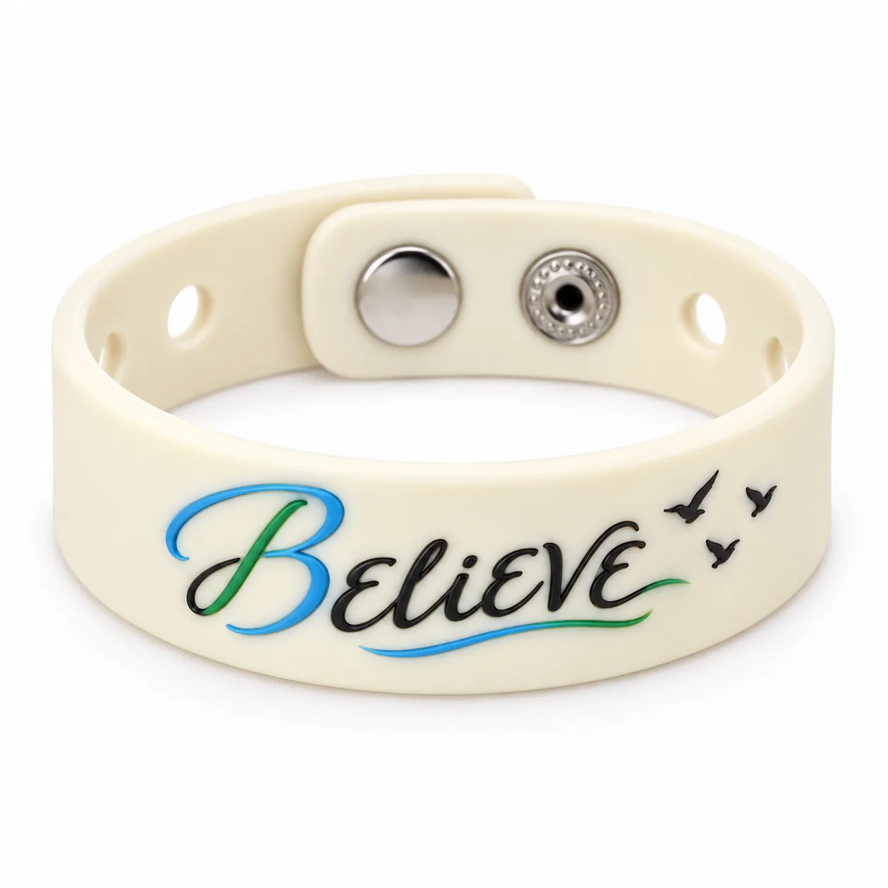 Foto 1 de 3 — Pulseira de Silicone com Fecho de Pressão Ajustável Vixcard — Vixcard