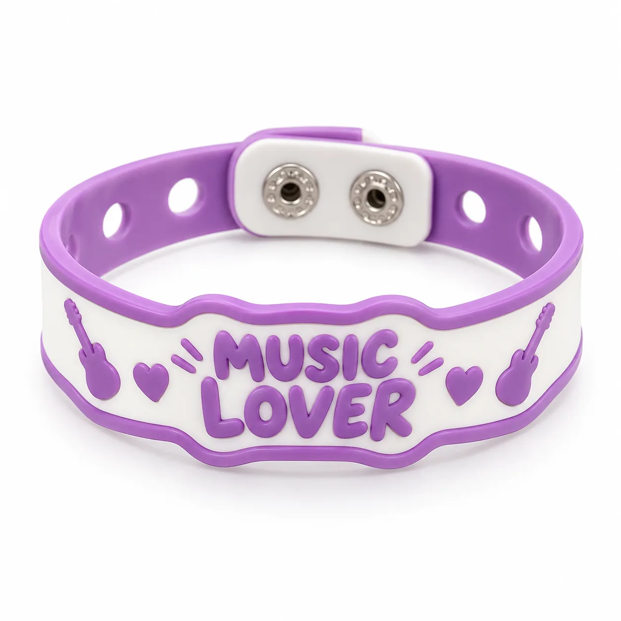 Foto 3 de 3 — Pulseira de Silicone com Fecho de Pressão Ajustável Vixcard — Vixcard