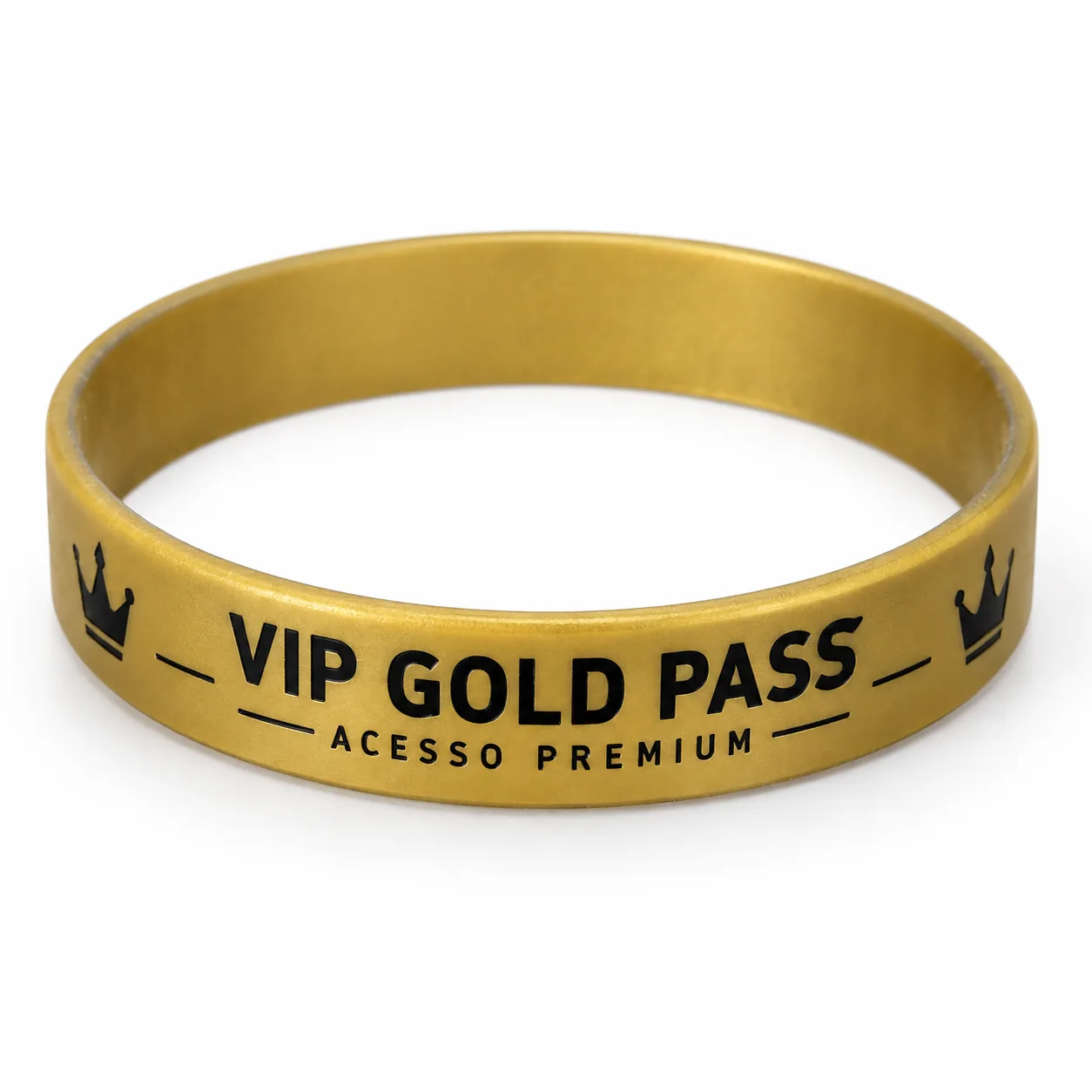 Foto 2 de 3 — Pulseira de Silicone Dourada Vixcard — Vixcard