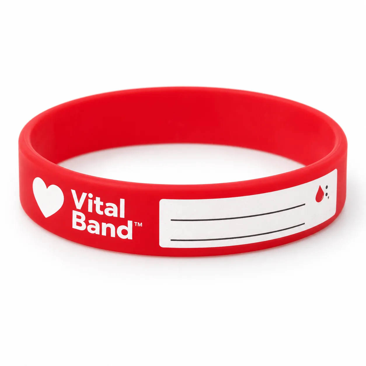 Foto 3 de 3 — Pulseira de Silicone com Espaço para Escrever Vixcard — Vixcard