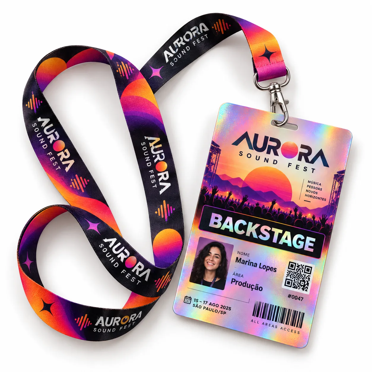 Foto 1 de 3 — Credencial VIP Holográfica PVC ou Papel Laminado Vixcard — Vixcard