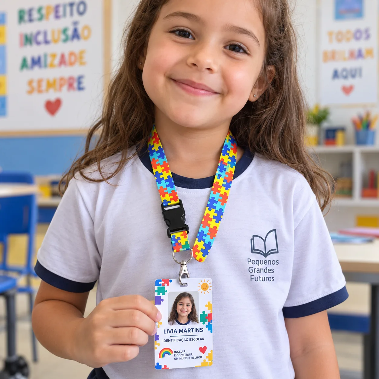 Foto 2 de 3 — Cordão Sublimado Full Color Vixcard — Vixcard