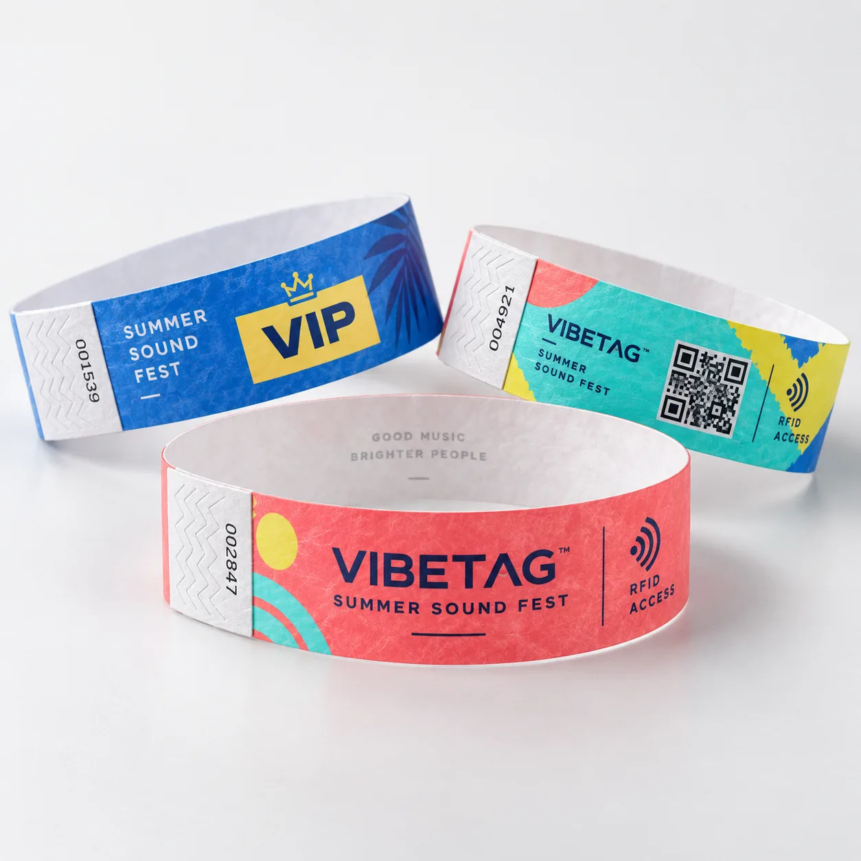 Foto 1 de 2 — Pulseira RFID Tyvek Descartável Vixcard — Vixcard