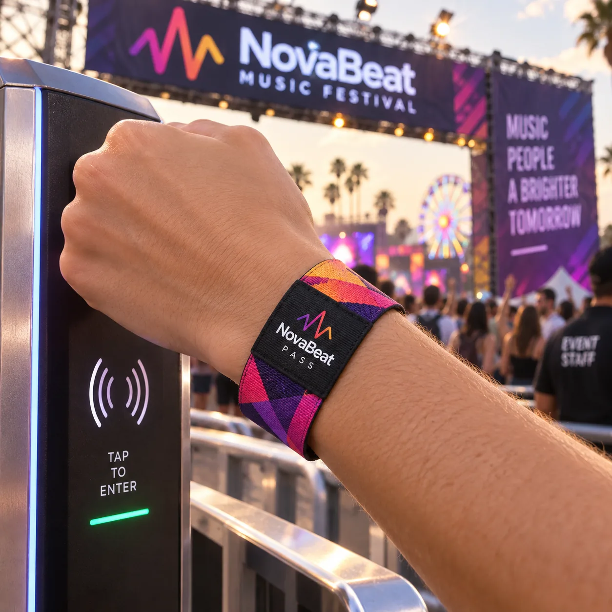 Foto 2 de 2 — Pulseira Elástica RFID/NFC Vixcard — Vixcard