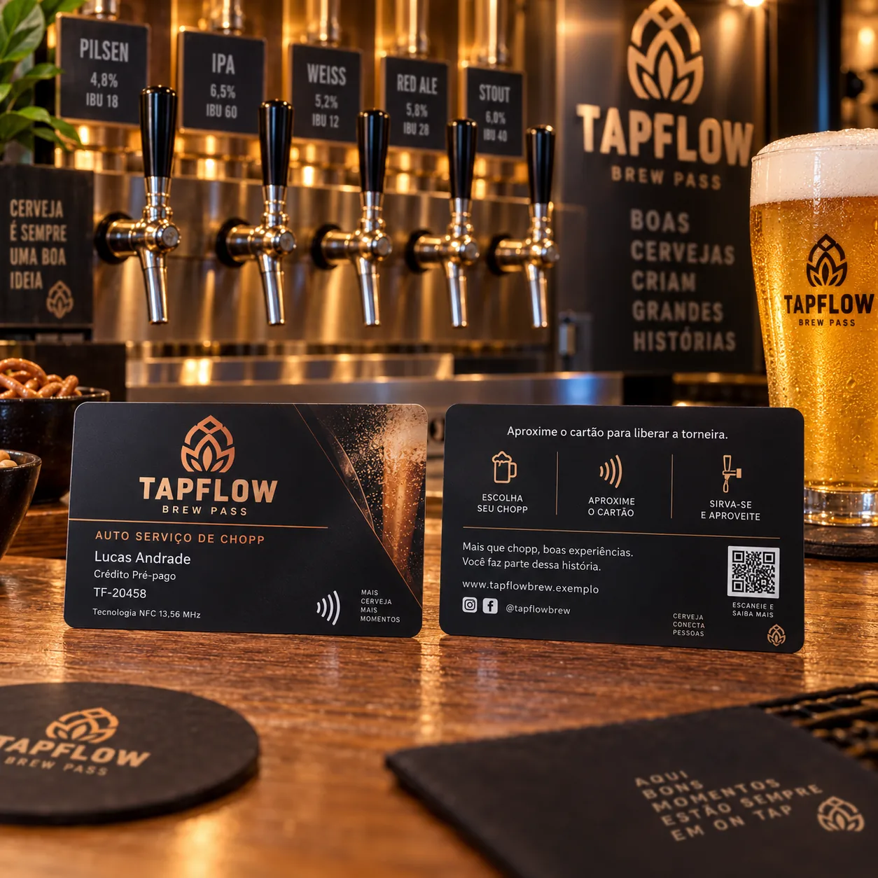 Foto 4 de 4 — Cartão Autosserviço de Chopp NFC/RFID Vixcard — Vixcard