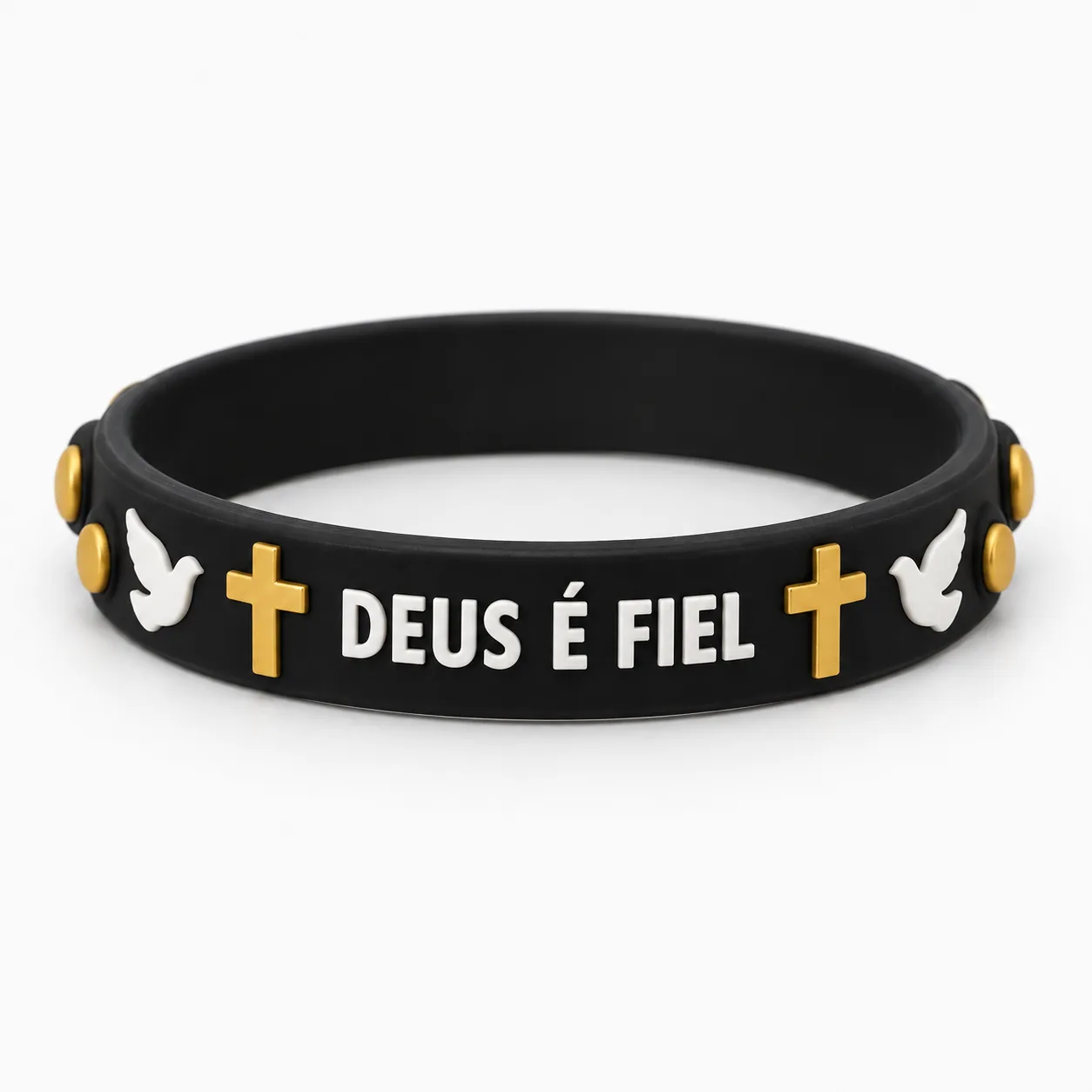 Foto 3 de 3 — Pulseira de Silicone Religiosa Vixcard — Vixcard