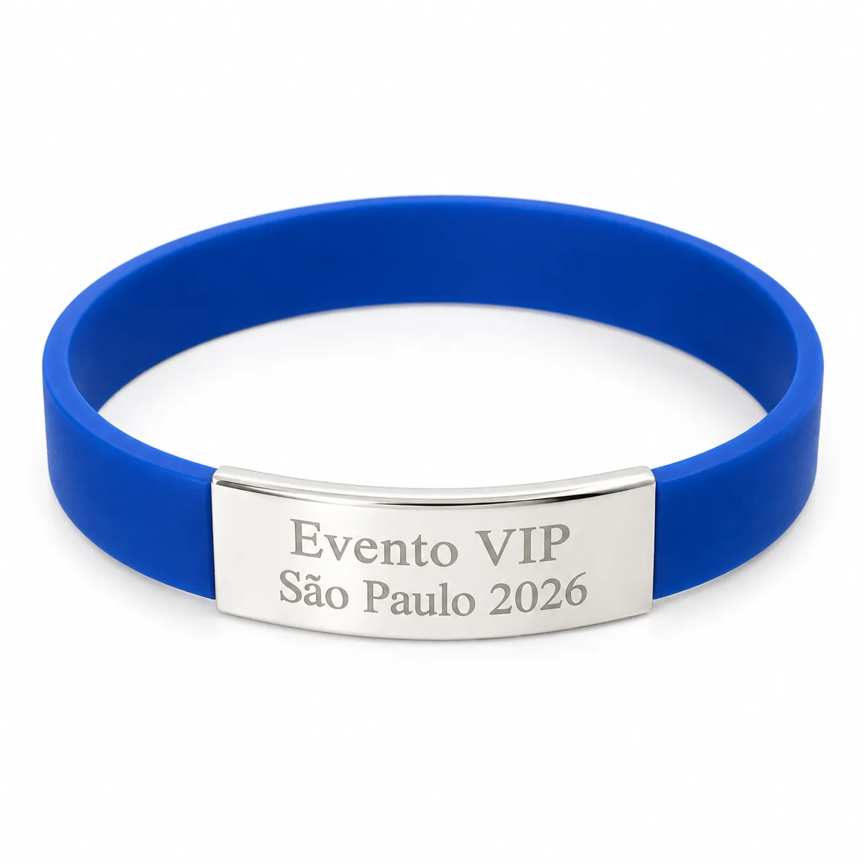 Foto 3 de 3 — Pulseira de Silicone com Acabamento em Metal Vixcard — Vixcard