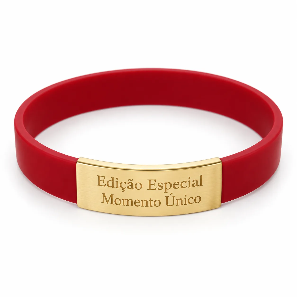 Foto 2 de 3 — Pulseira de Silicone com Acabamento em Metal Vixcard — Vixcard