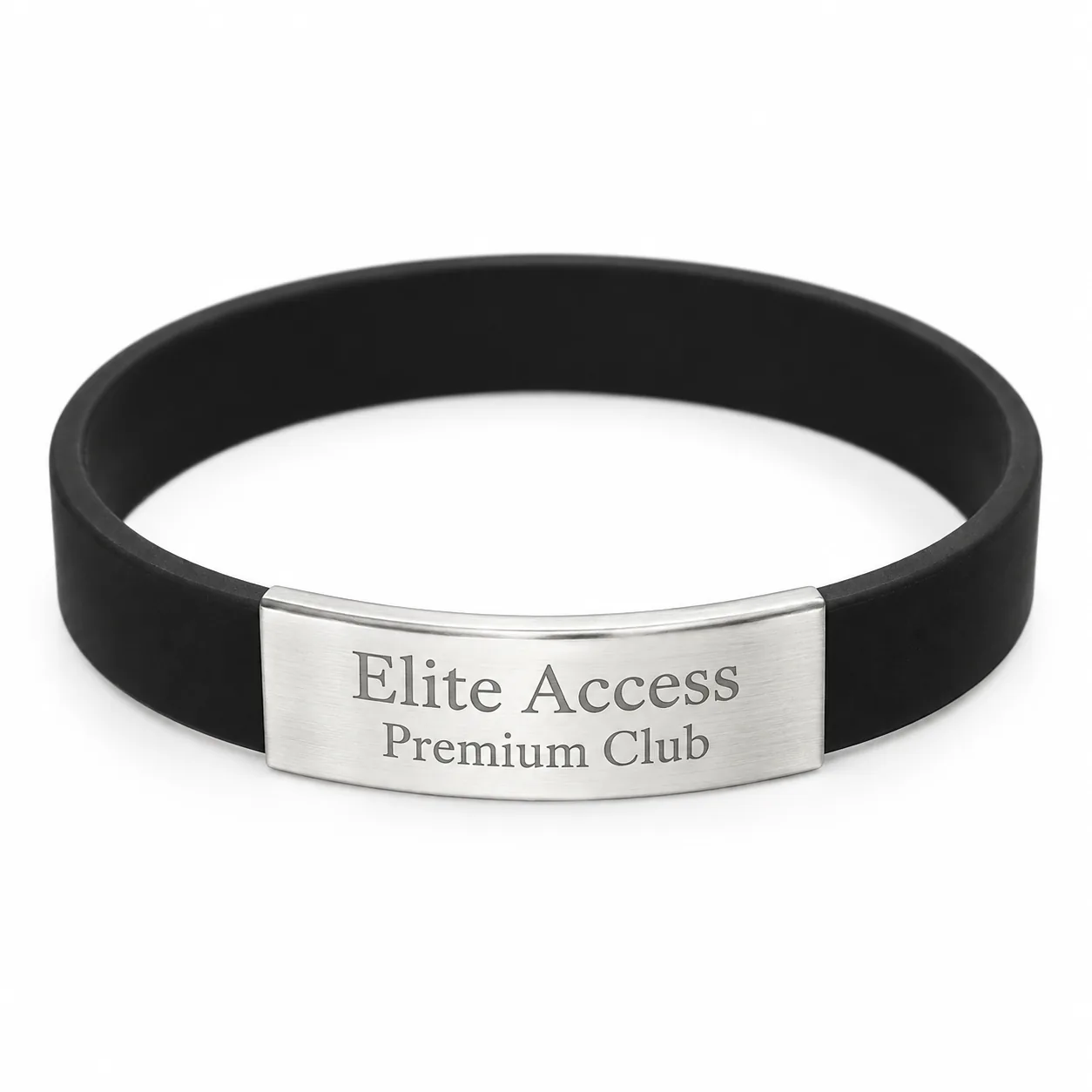 Foto 1 de 3 — Pulseira de Silicone com Acabamento em Metal Vixcard — Vixcard
