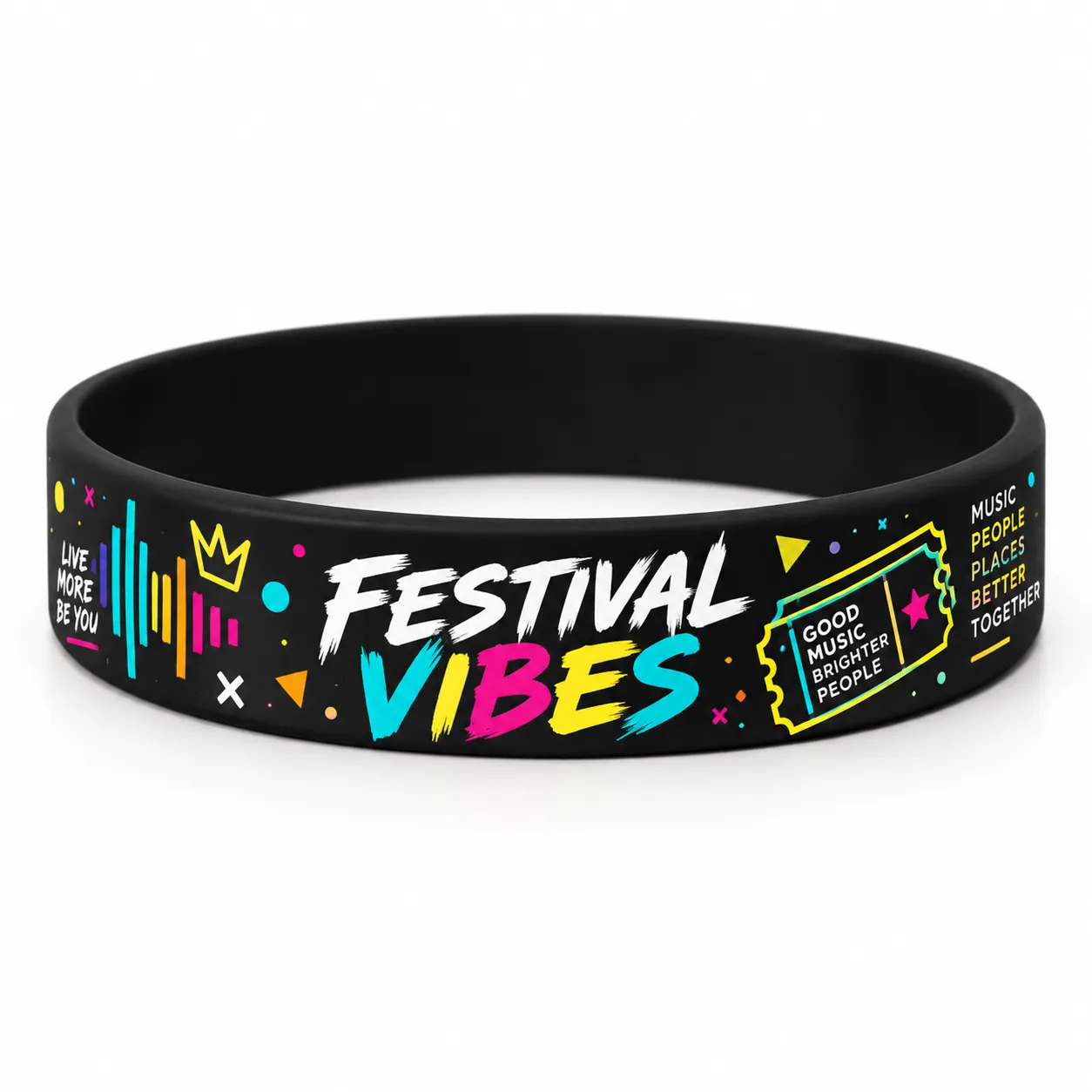 Foto 2 de 3 — Pulseira de Silicone com Impressão em Silkscreen Vixcard — Vixcard