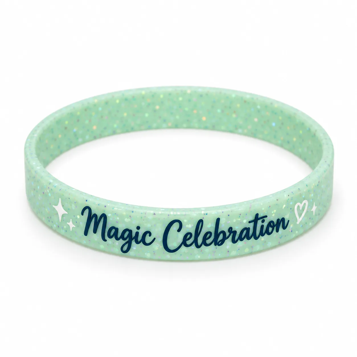 Foto 3 de 3 — Pulseira de Silicone com Glitter Vixcard — Vixcard