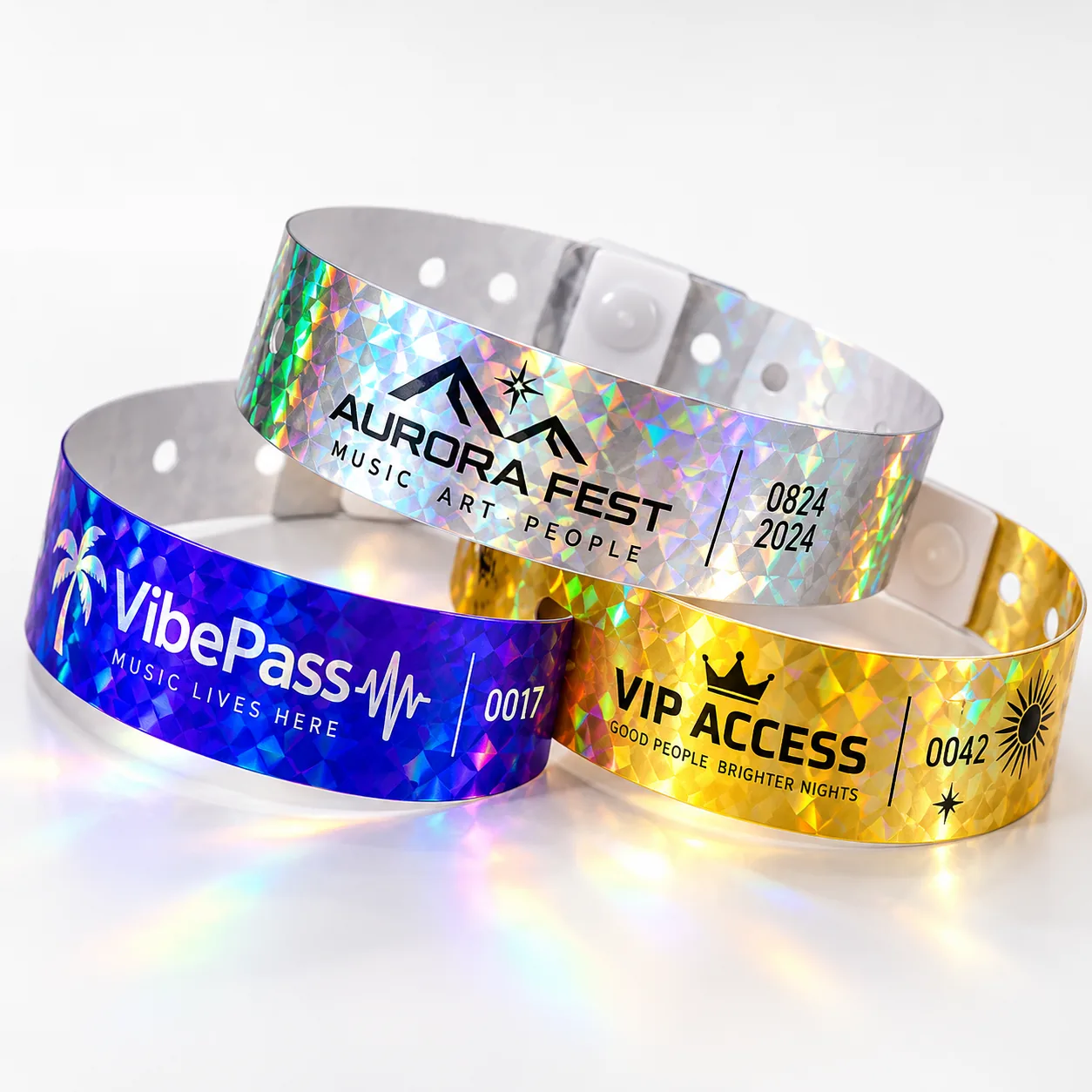 Foto 3 de 3 — Pulseira Silicone Holográfica Vixcard — Vixcard